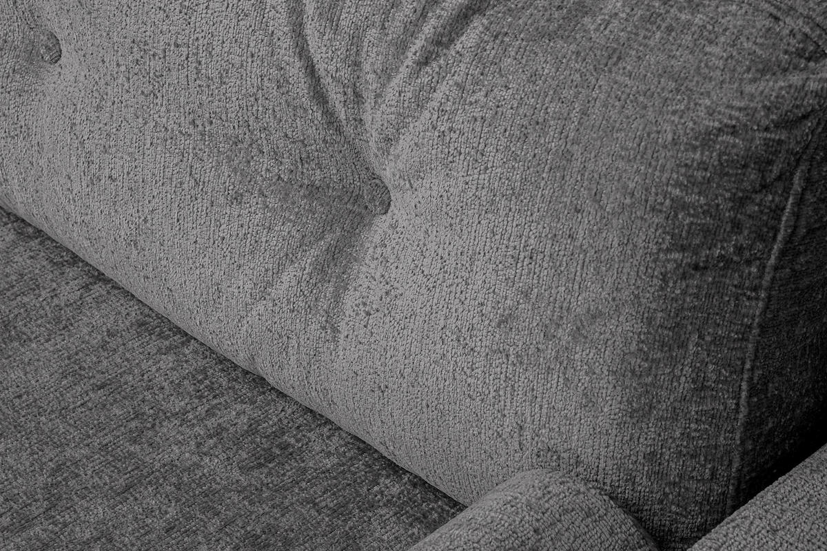 3-SITZER-SCHLAFSOFA ERISO mit weiche Sitzfläche und hohe Rückenlehne, Chenille-Stoff, Stahlfarbe - Braun/Grau, Textil (220/80/100cm) - KONSIMO®
