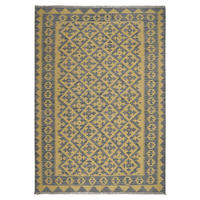 KELIM-TEPPICH handgewebt Gashgai Gelb 234/165 cm Schurwolle - Gelb, Textil (165/234cm) - Looma