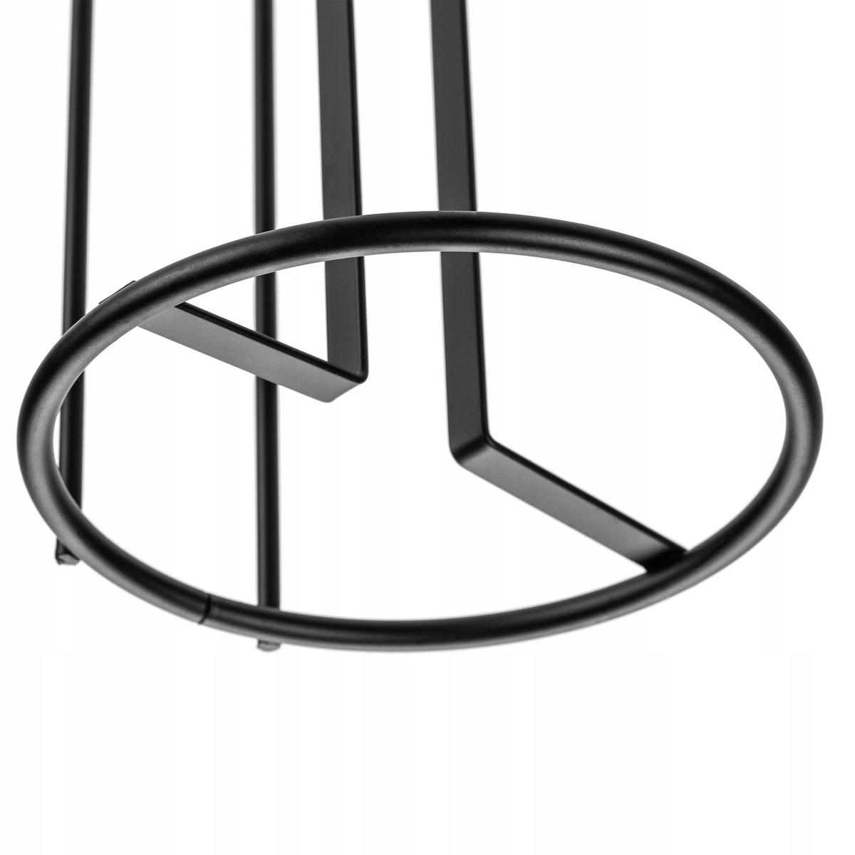 STÄNDER für Toilettenpapierhalter, schwarz - Schwarz, Metall (15/54cm) - KADAX