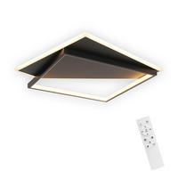 LED-DECKENLEUCHTE Alexander 48/48/6 cm - Schwarz, Metall (48/48/6cm) - Nettlife