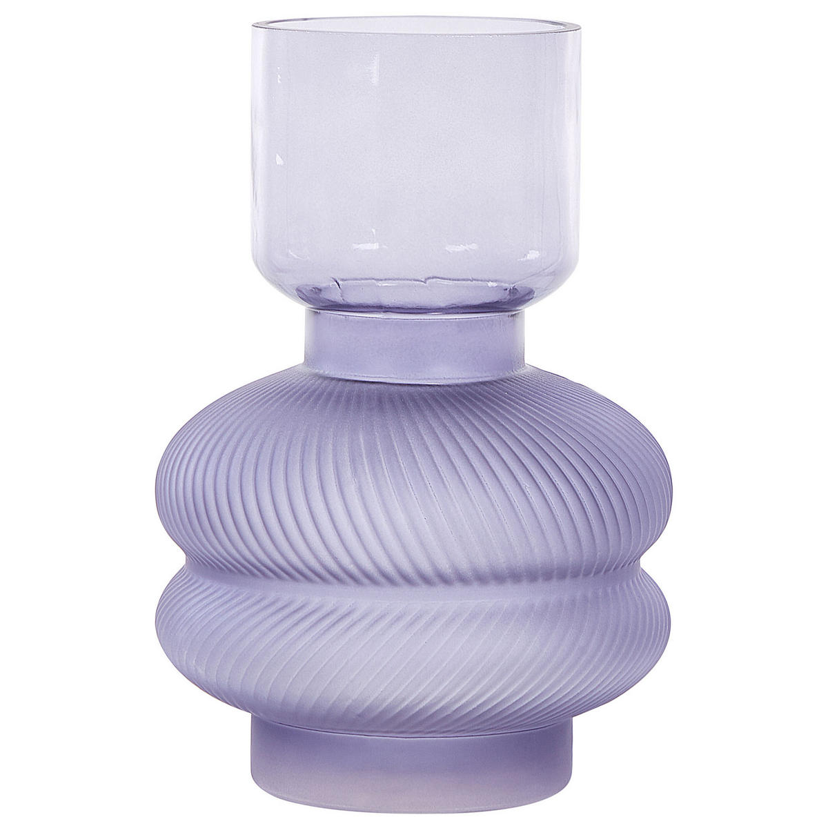 BLUMENVASE Glas violett Rodia - Violett, Glas (24cm) - Beliani