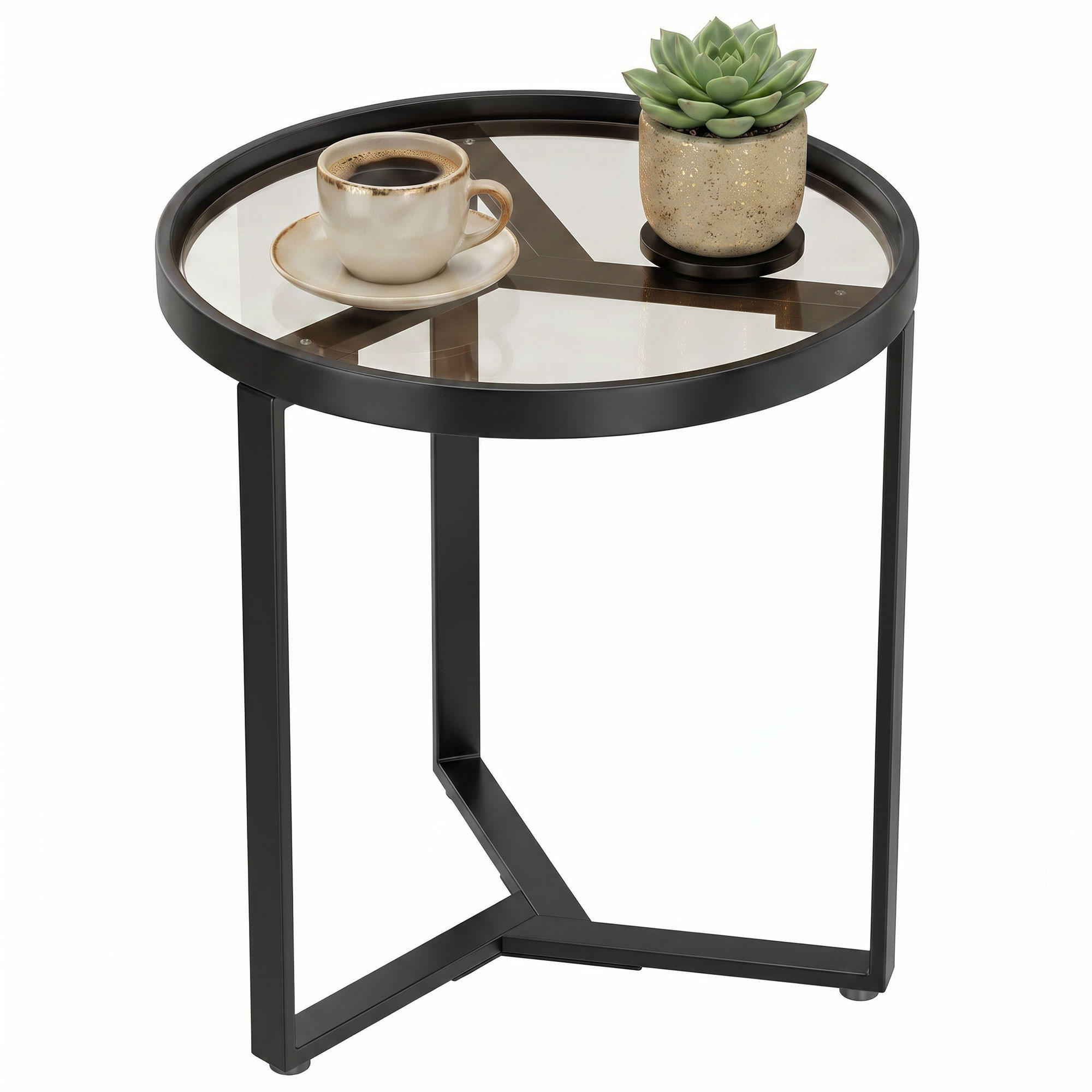 BEISTELLTISCH Schwarz 1 Stück - Schwarz, Naturmaterialien (45/45/50cm) - GiPP