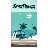 STRANDTUCH Mikrofaser Blau 90x170 220g/m² - Surfango - Blau, Textil (90/170cm) - LE COMPTOIR DE LA PLAGE