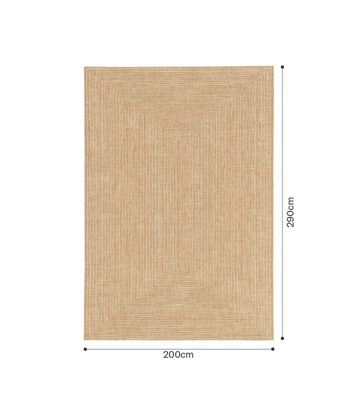OUTDOORTEPPICH Der Natürliche - Beige, Kunststoff (200/290cm) - Mokebo