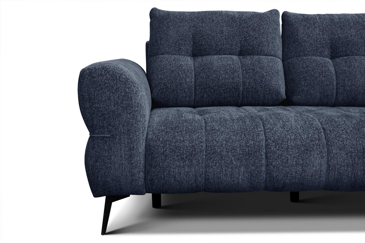 SOFA SALVINI 2,5-Sitzer, dunkelblau - Dunkelblau, Holz/Textil (206/88/99cm) - Courtois Laville