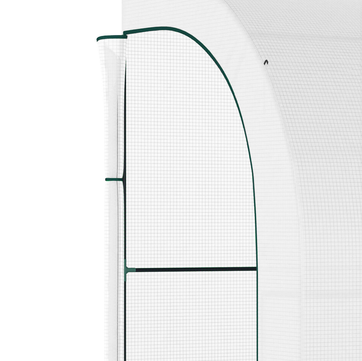 GEWÄCHSHAUS 300/150/213 cm in Weiß mit 6 Regalen und hochrollbarem Fenster - Weiß, Kunststoff (150/213/300cm) - Flora Grace