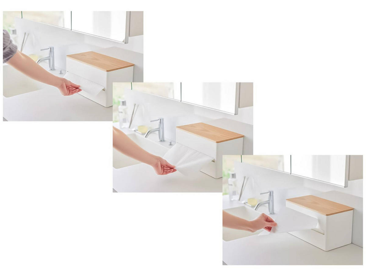 KÜCHENROLLENHALTER Rin weiß 16/31/17 cm - Weiß, Metall (31/17/16cm) - Yamazaki