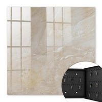 SCHLÜSSELBOX Schwarz 30x30 cm- Türöffnung nach rechts - Mineralische Eleganz - Beige, Metall (30/30/5cm) - TULUP