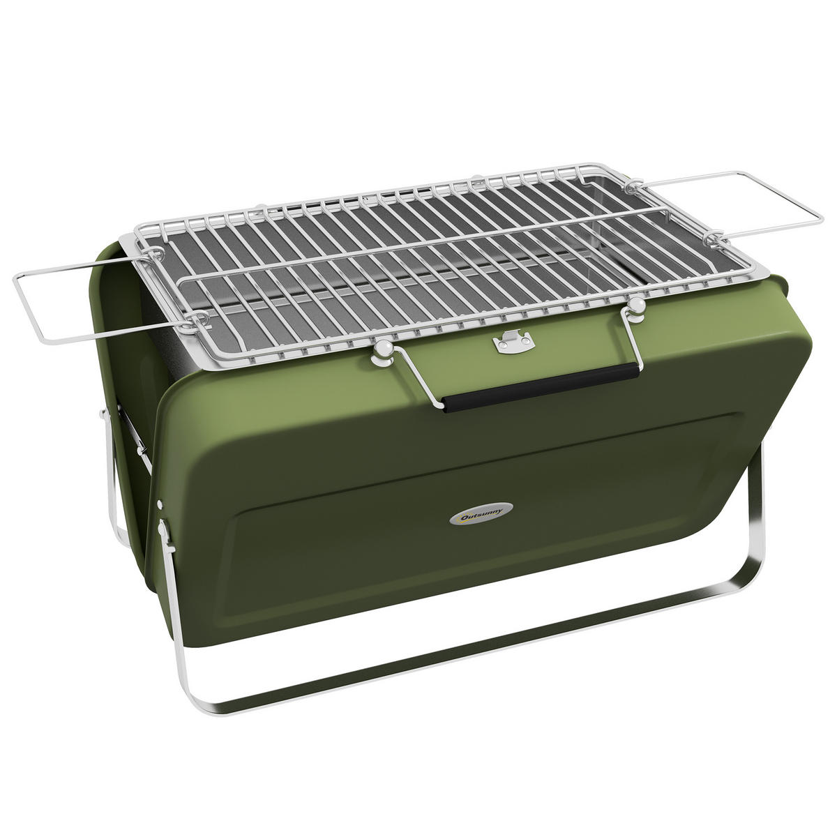 TISCHGRILL - Grün, Metall (30/28/47cm) - Outsunny