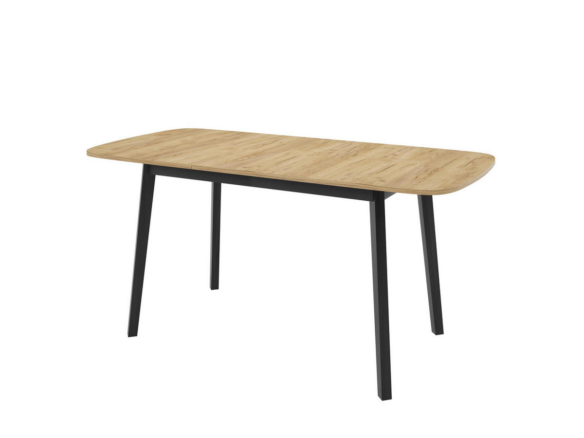 ESSTISCH NICO S Ausziehbar 130 - 170 / 80 x 77 cm - Schwarz/Weiß, Holz (130/80/77cm) - MASSENO