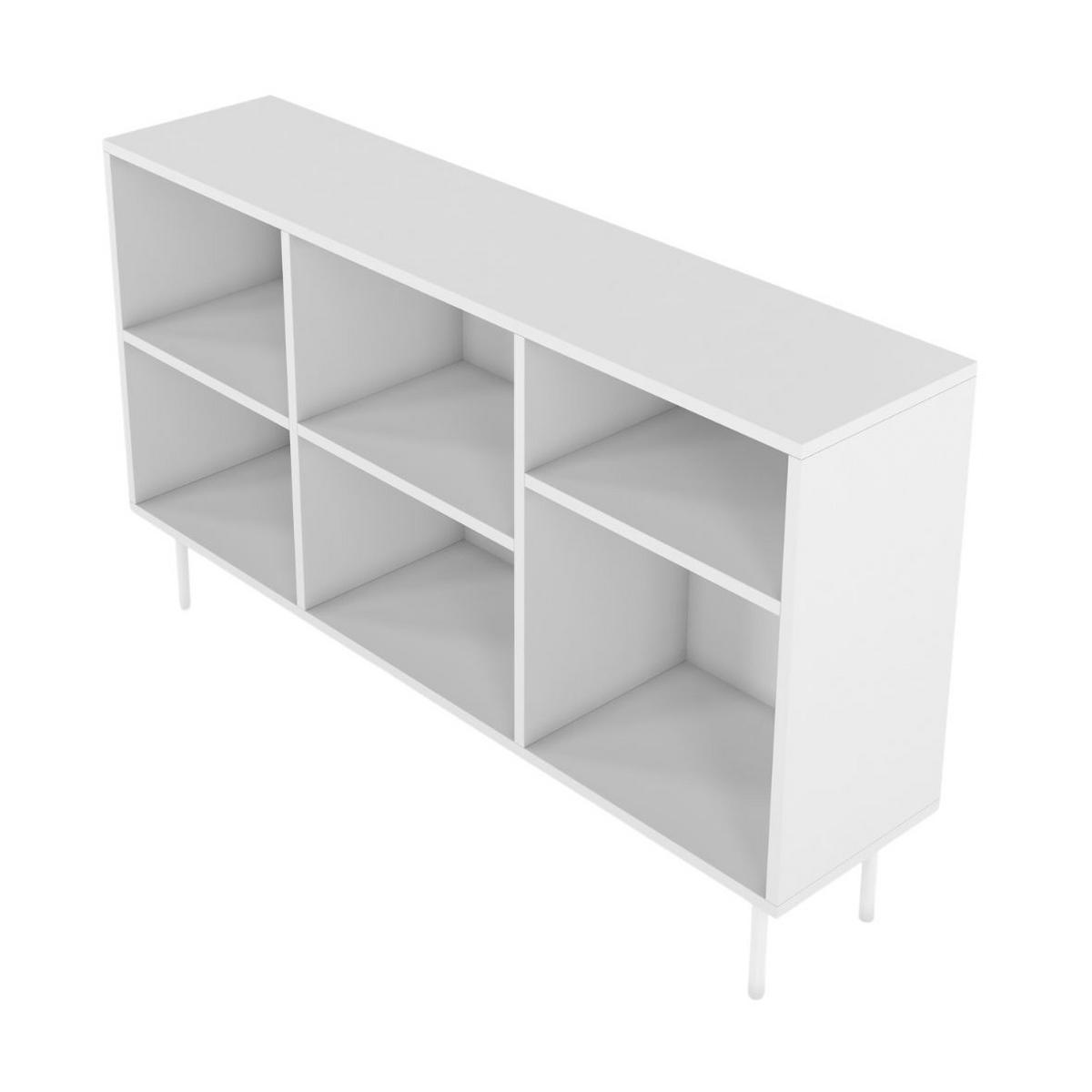 SIDEBOARD Mirka, Weiß, offene Fächer, Minimalistisch - Weiß, Holzwerkstoff/Metall (130/80/30cm) - Dancan