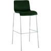 BARHOCKER Samt Grün - Chromfarben/Grün, Textil/Metall (43/100/48cm) - CLP