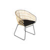 ESSZIMMERSTUHL LIMA - Beige/Schwarz, Naturmaterialien/Metall (45/80/45cm) - SAM