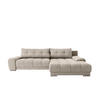 ECKSOFA WAVE Mit Schlaffunktion, Stoff SORO, Hellbeige Rechts - Creme, Holz (281/105cm) - Kaiser Möbel