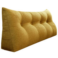 RÜCKENKISSEN für Bett Leinenlook Gelb 120 cm - Gelb, Textil (50/120cm) - Vercart