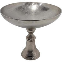 SCHALE Brush - Silber - 41/41/30 cm - Silberfarben, Metall (30cm) - Lesli Living