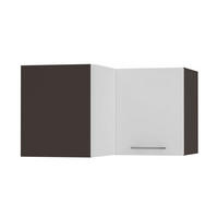 ECKHÄNGESCHRANK Kvantum W12/60/36 Weiß Matt / Lava Matt 60 / 60 / 36cm - Dunkelgrau/Weiß, Holz/Holzwerkstoff (60/36/60cm) - Feldmann-Wohnen