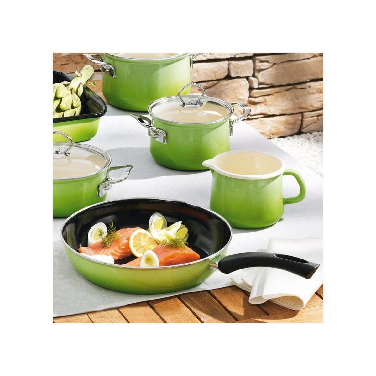 TOPF Grün 16/16/8 cm R0655036 - Grün, Glas (16cm) - Riess