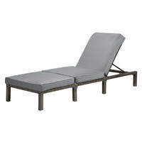 GARTENLIEGE PEACH - Grau, Kunststoff (66/22/196cm) - SVITA