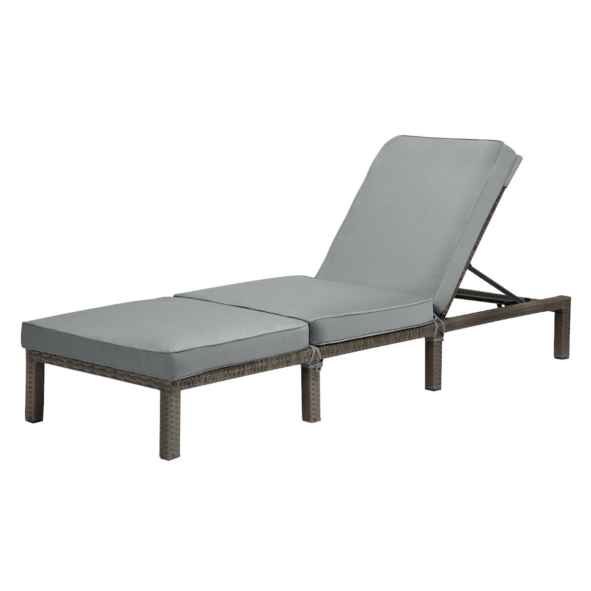 GARTENLIEGE PEACH - Grau, Kunststoff (66/22/196cm) - SVITA