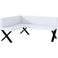 ECKBANK PETER_X - Weiß, Leder (128/168cm) - Meblini