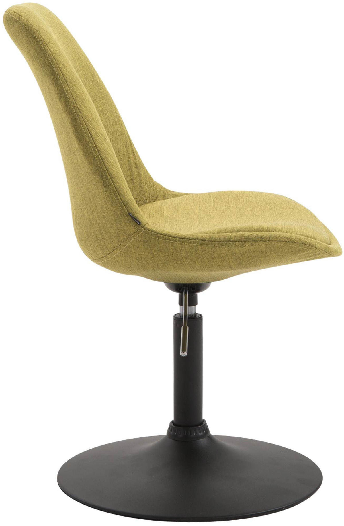 DREHSTUHL Stoff grün - Schwarz/Grün, Textil/Metall (48/76/57cm) - CLP