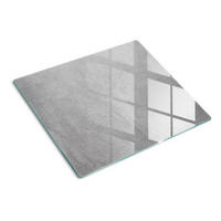 GLASPLATTE 60x52 cm Graue Wand - Grau, Glas (60/0.4/52cm) - TULUP