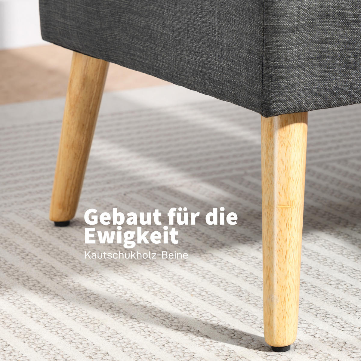2-SITZER Sofa Dunkelgrau 118.0/68.0/90.0 cm - Dunkelgrau, Textil (68/90/118cm)