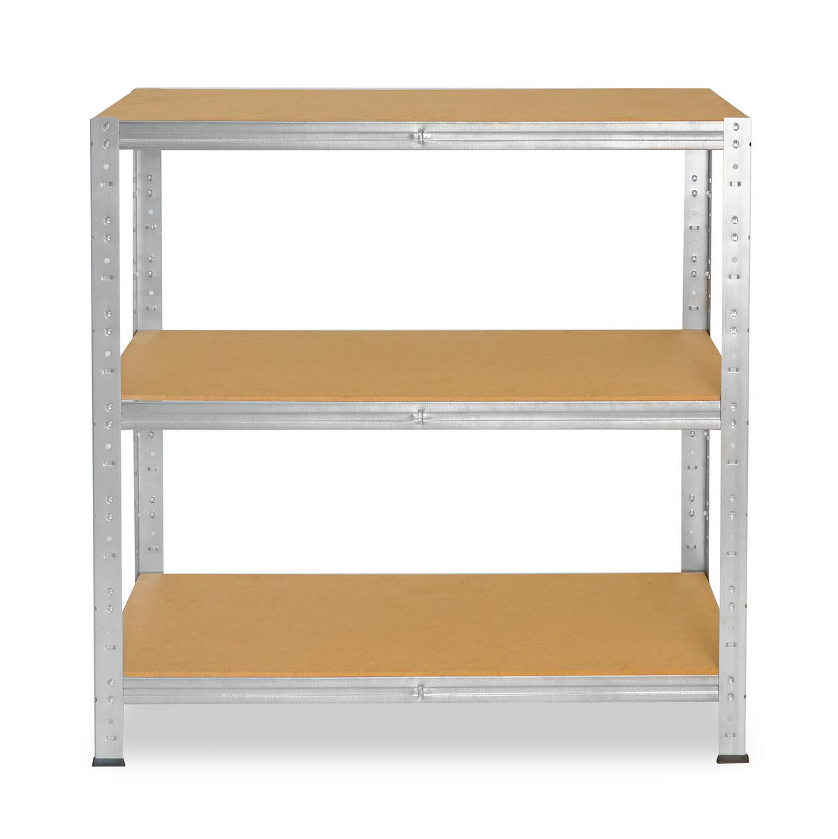 SCHWERLASTREGAL HOME 115x80x45 cm in verzinkt mit 3 Böden und 175 kg Traglast pro Boden - Silberfarben, Metall (80/115/45cm) - shelfplaza