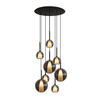 GALERIELEUCHTE Belluna 8-flammig Rauch Ø 14/24cm - Anthrazit, Glas (24/24/45cm) - s.luce