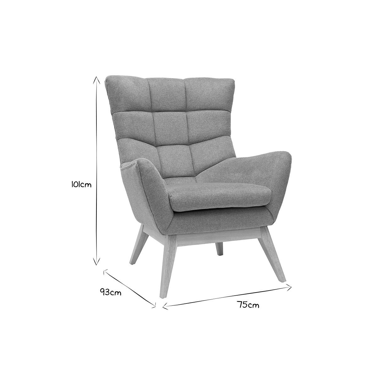 SESSEL Skandinavisch Samteffekt Terracotta Holz BRODY - Terracotta, Textil (93/101/75cm) - Miliboo