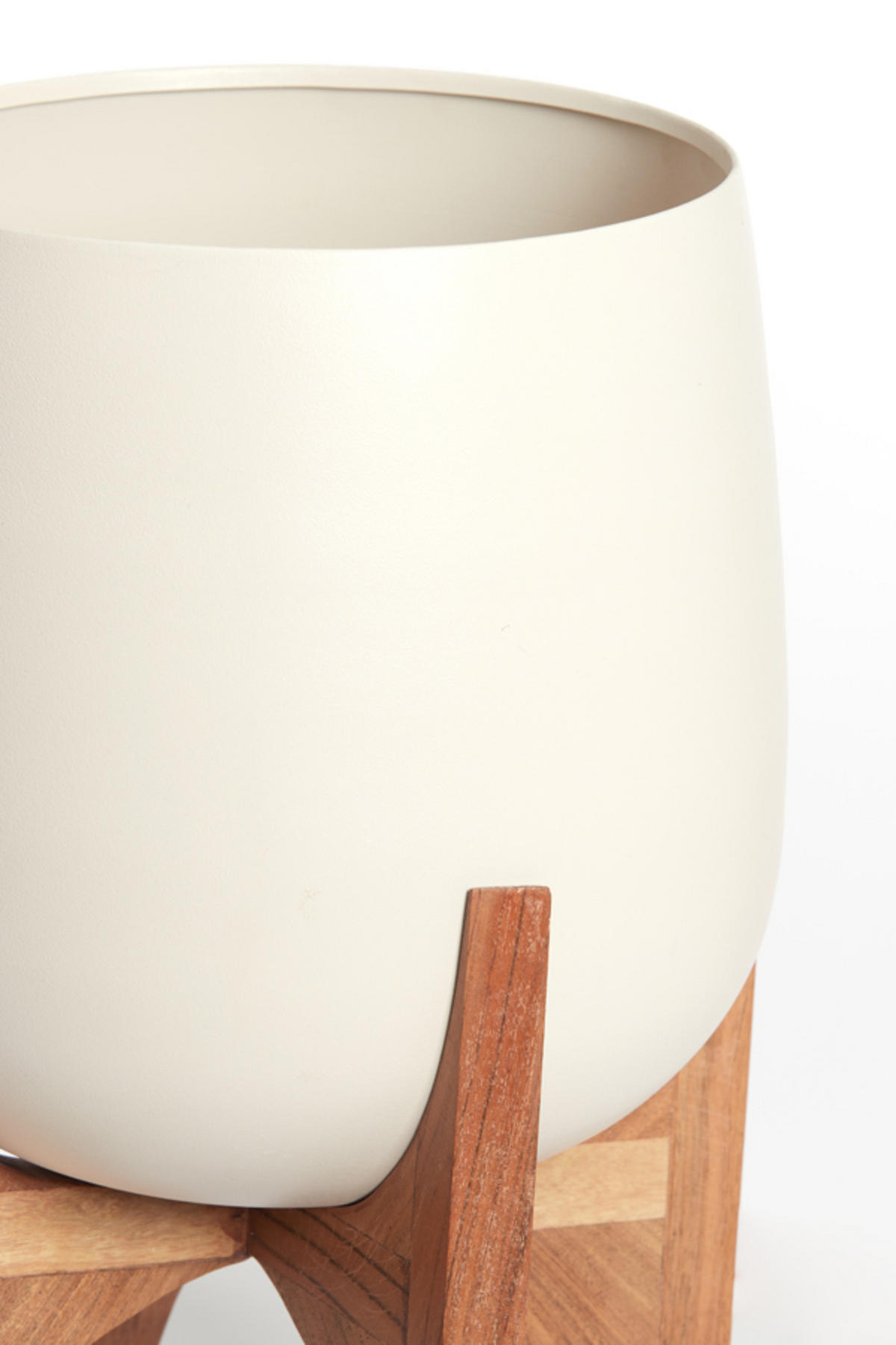 TOPF Karuna Weiß Ø36/50 cm - Weiß, Metall (36/50/36cm) - Light & Living