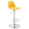 BARHOCKER Kilian, Gestell Metall in Chromoptik, Kunstleder Gelb - Chromfarben/Gelb, Kunststoff/Textil (39/100/43cm) - TPFLiving