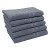DUSCHTÜCHER, 5er-Set, 70x140 cm, 100% Baumwolle, Grau - Grau, Textil (70/140cm) - Zollner