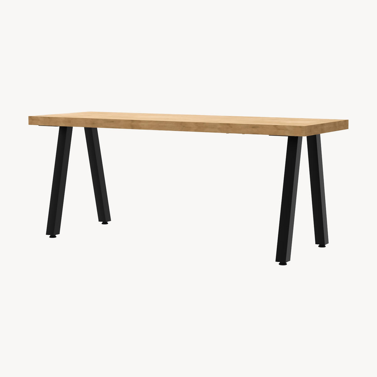 SADA STOLOVÝCH NOH 2 KS Heustreu - černá, kov (40/45/12cm) - [en.casa]