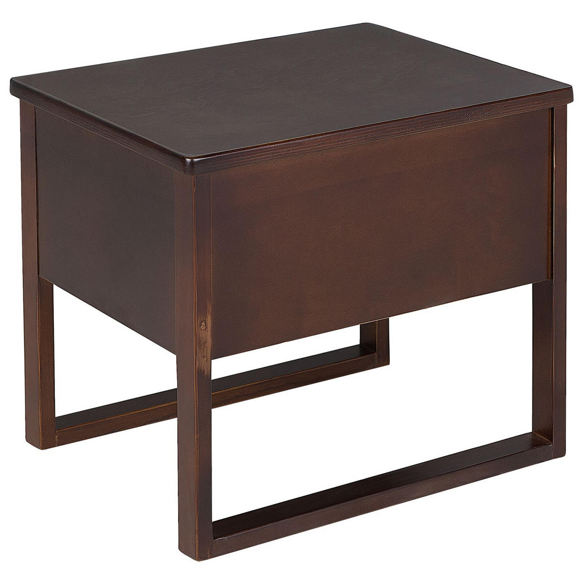 NACHTTISCH Kiefernholz dunkelbraun rechteckig 41/50 cm Giulia - Dunkelbraun, Holz (50/43/41cm) - Beliani