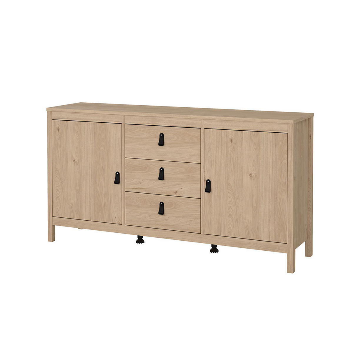 SIDEBOARD, Madrid, Eiche, Holzwerkstoff, 152 x 39 x 80 cm - Eichefarben, Holzwerkstoff (152/80/39cm) - ebuy24