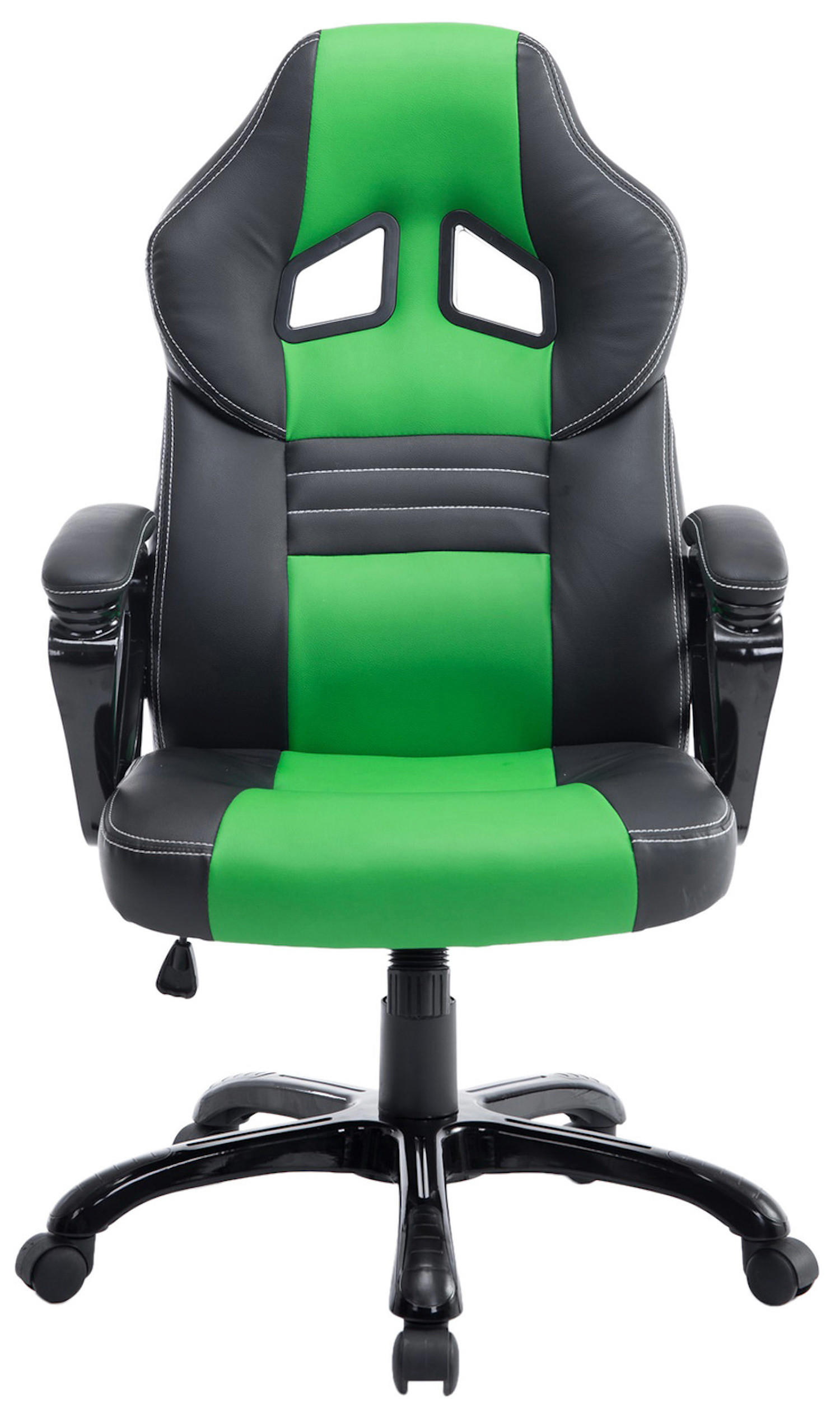 BÜROSTUHL Peso, Kunstleder Schwarz/Grün - Grün, Kunststoff/Textil (65/124/70cm) - TPFLiving