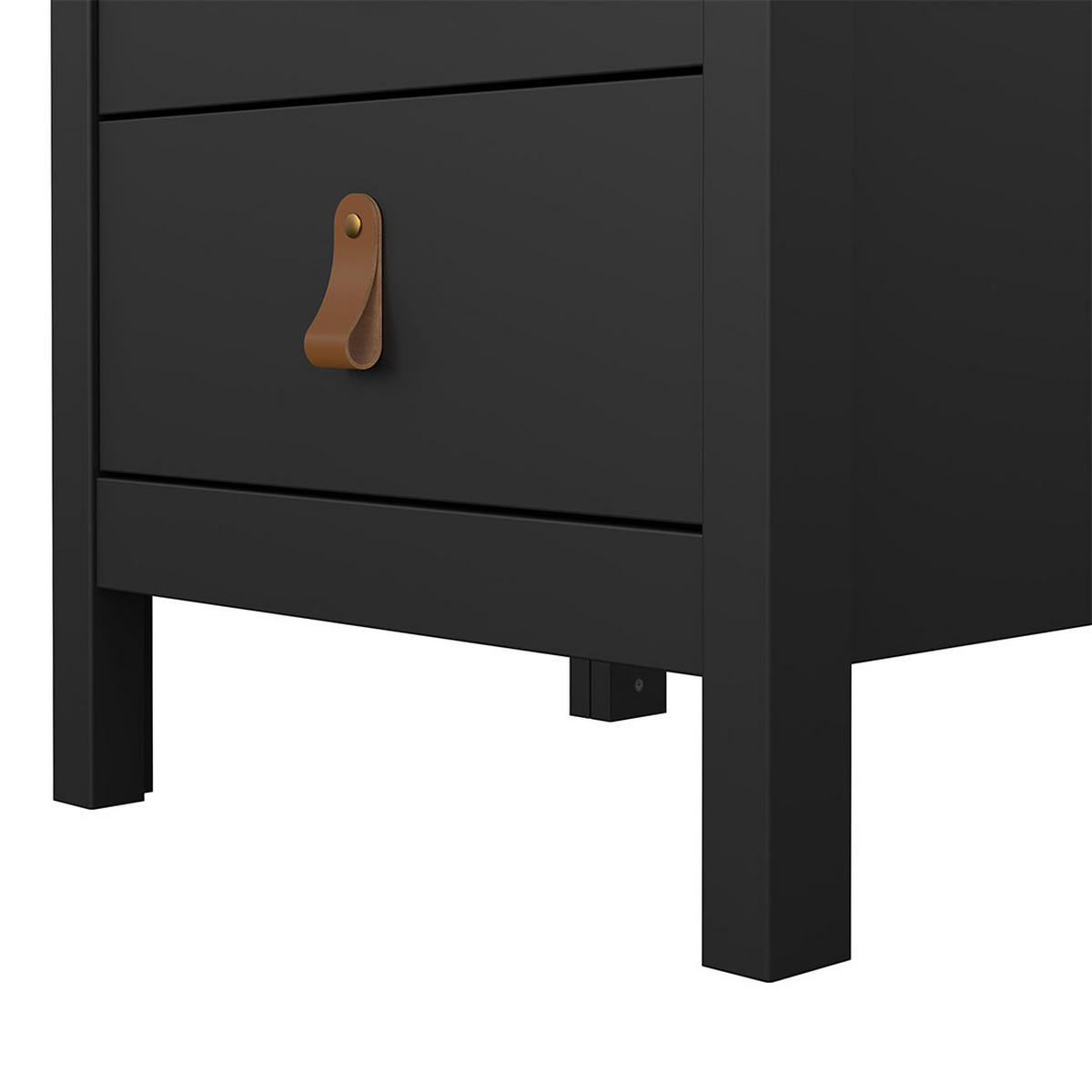 NACHTTISCH, Madrid, Schwarz, Holzwerkstoff, 44 x 39 x 71 cm - Schwarz, Holzwerkstoff (44/71/39cm) - ebuy24