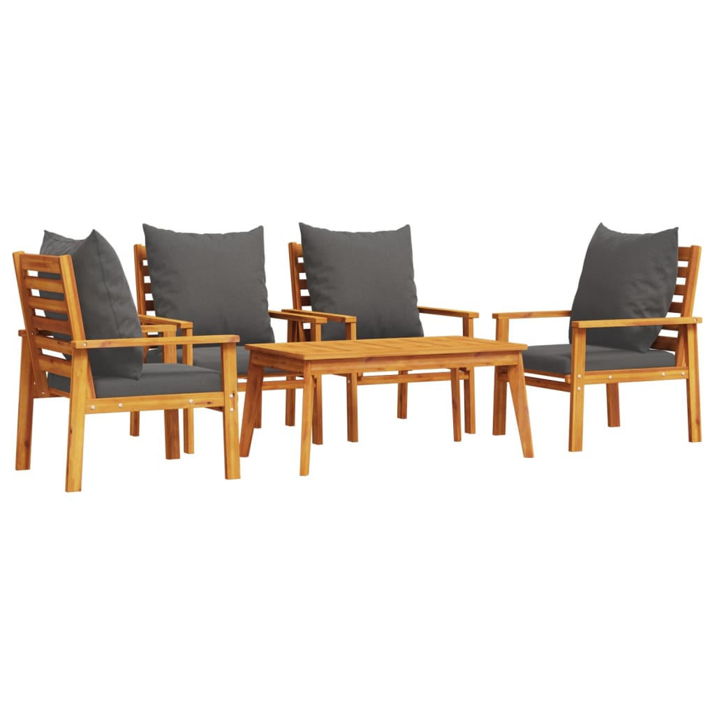 vidaXL Garten-Lounge-Set Dunkelgrau