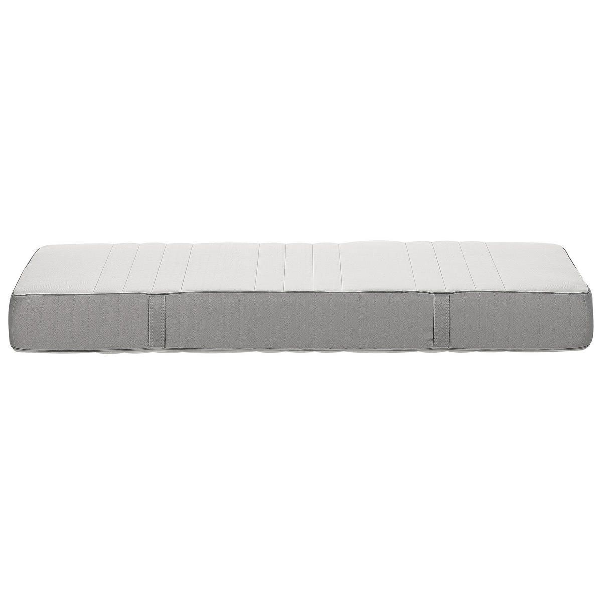 SCHAUMMATRATZE H2/3 Mittel 90/200 cm Cheer - Weiß, Textil (90/200cm) - Beliani