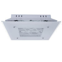 LED DECKENLEUCHTE Metall Kristalloptik Silber - Silberfarben, Glas (40/40/10cm)