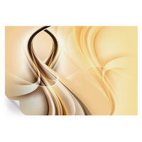 FOTOTAPETE 104x70 cm - Wellenlinien - Orange, Textil (104/70cm) - Wallfluent