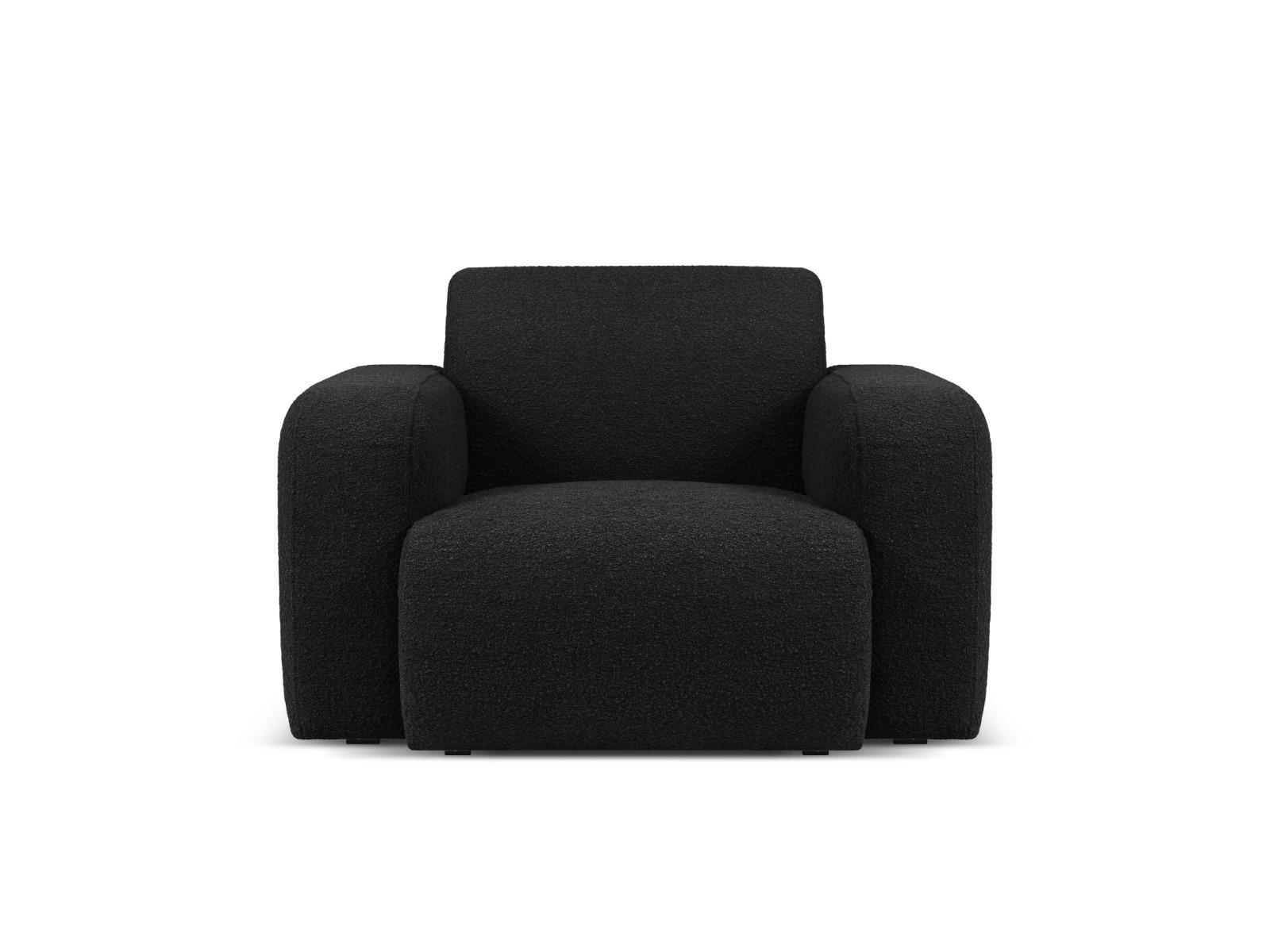 SESSEL Molino aus Boucle schwarz - Schwarz, Textil (95/72/105cm) - Micadoni