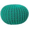 POUF Conrad 50/50/35 cm - Grün, Naturmaterialien/Textil (50/35/50cm) - Beliani