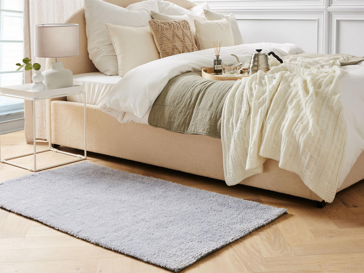 SHAGGY-TEPPICH Demre 150/80 cm - Grau, Kunststoff (80/150cm) - Beliani