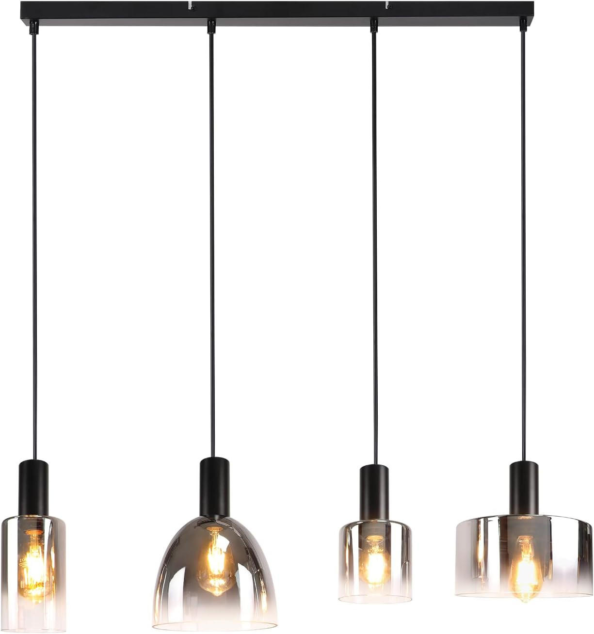 HÄNGELEUCHTE Vrynm 25/180.5/86.1 cm - Schwarz, Metall (86.1/25/180.5cm) - ZMH