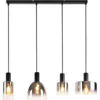 HÄNGELEUCHTE Vrynm 25/180.5/86.1 cm - Schwarz, Metall (86.1/25/180.5cm) - ZMH