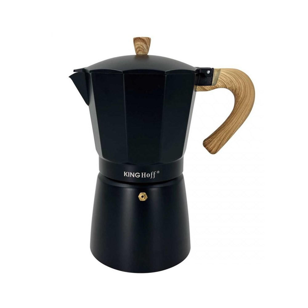 ESPRESSOKOCHER Schwarz 12.8/20.7/24.3 cm KH1888 - Schwarz, Metall (20.7/24.3/12.8cm) - Kinghoff 