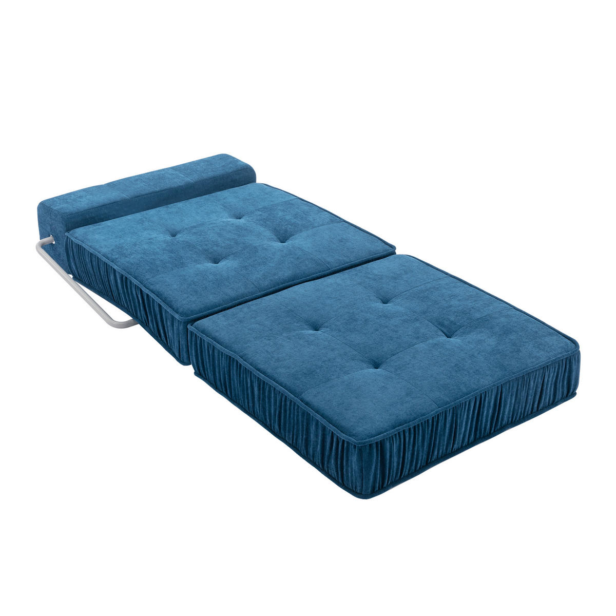SCHLAFSESSEL DE-34989 2-in-1 mit Bettfunktion Blau - Blau, Metall (92/64/92cm) - ComfortXL